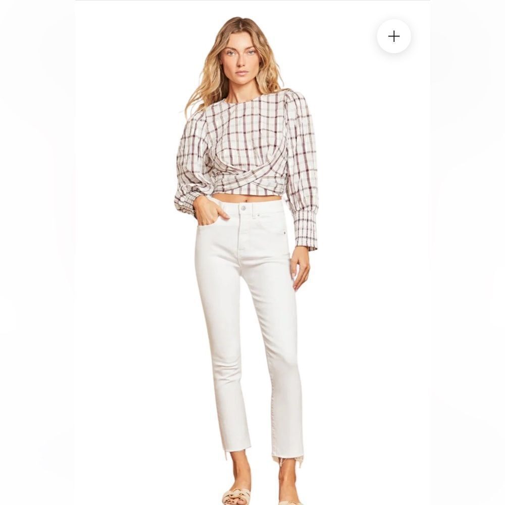 VERONICA BEARD CARLY KICK FLARE RAW HEM Size 25 NWOT